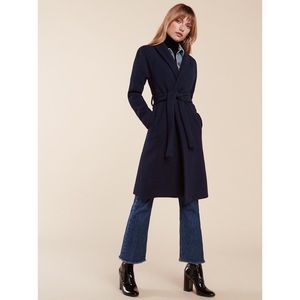 NWT Reformation Sutton Coat, Navy